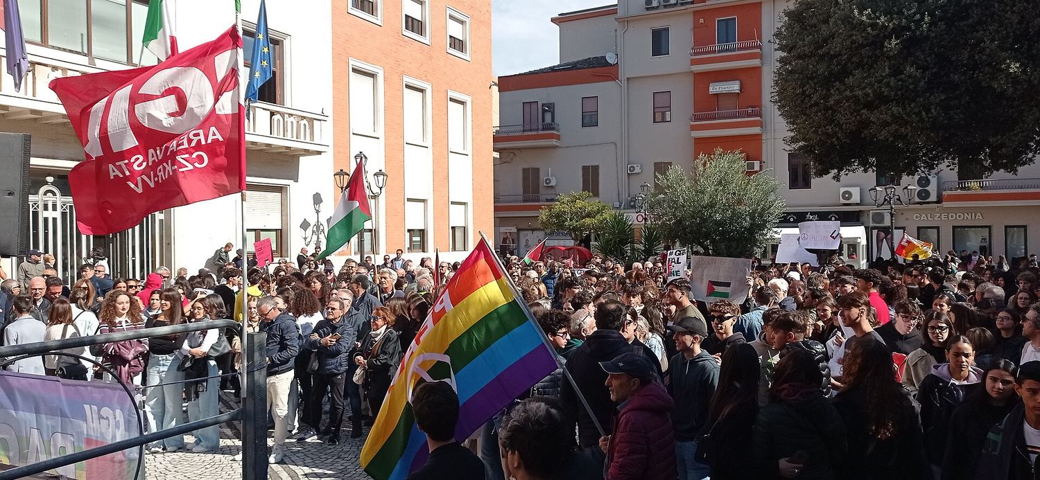 Manifestación en Crotone, Italia