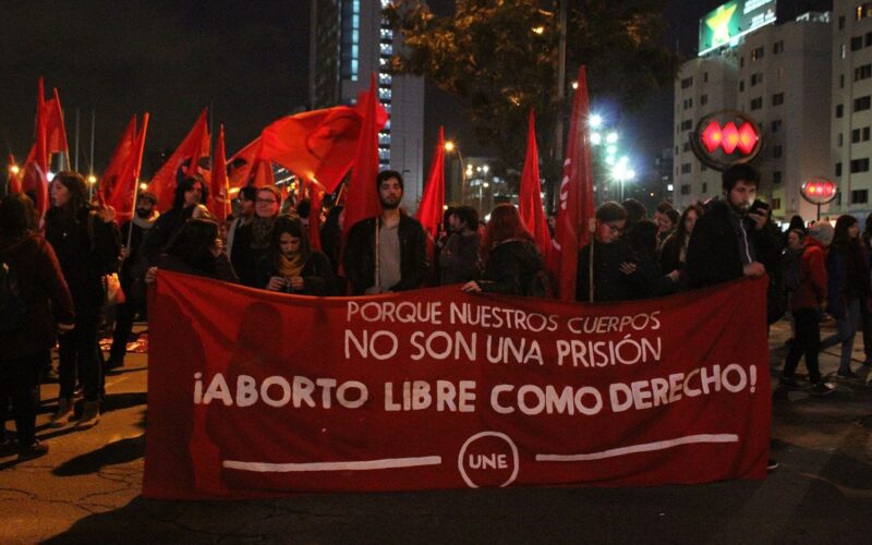 Marcha por el aborto libre en Santiago