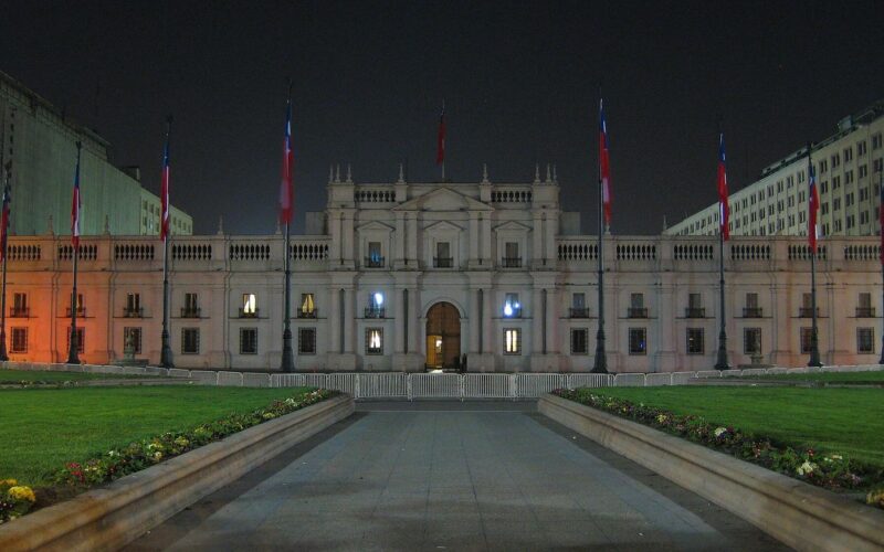 Palacio de La Moneda de noche