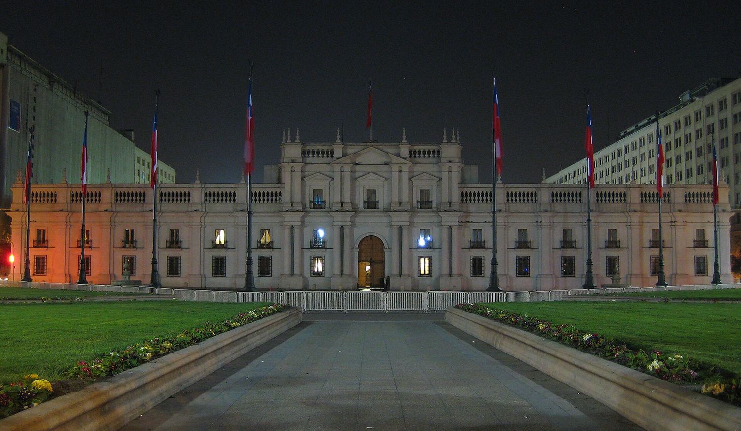 Palacio de La Moneda de noche