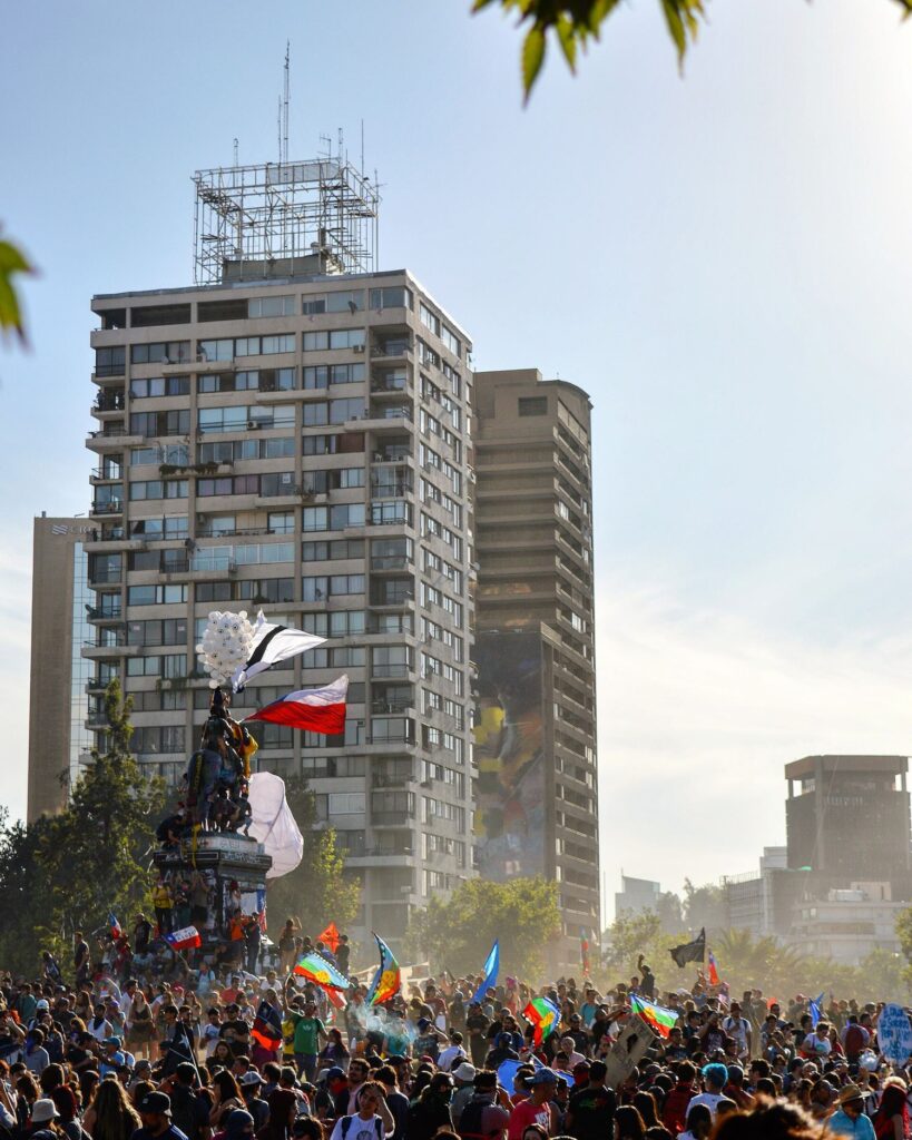 Plaza de la Dignidad en diciembre de 2019